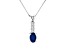 0.60ctw Sapphire and Diamond Pendant in 14K White Gold