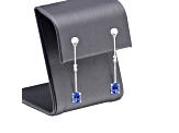 14K White Gold Tanzanite and Diamond Earrings 1.60ctw