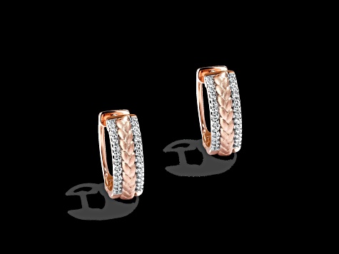 Star Wars™ Fine Jewelry Galactic Royalty White Diamond 10k Rose Gold Earrings 0.15ctw