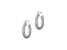 Judith Ripka Verona Rhodium Over Sterling Silver 1" Twisted Hoop Earrings