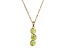 Green Cubic Zirconia 18k Yellow Gold Over Sterling Silver August Birthstone Pendant 6.09ctw