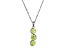 Green Cubic Zirconia Platinum Over Sterling Silver August Birthstone Pendant 6.09ctw