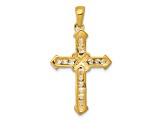 14K Yellow Gold Passion Diamond Cross Pendant