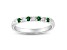 0.25ctw Emerald and Diamond Wedding Band Ring in 14k White Gold