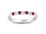 0.25ctw Ruby and Diamond Wedding Band Ring in 14k White Gold