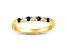 0.25ctw Sapphire and Diamond Wedding Band Ring in 14k White Gold