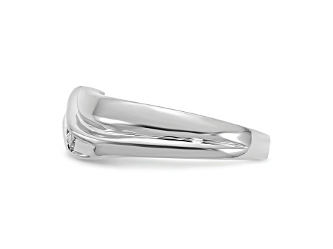 Rhodium Over 14K White Gold Lab Grown Diamond SI1/SI2, G H I, Men's Ring