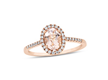 Picture of 0.95cttw Diamond Morganite Ring in 14k Rose Gold
