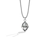 Star Wars™ Fine Jewelry Grogu™ White Diamond & Mother-Of-Pearl Rhodium Over Silver Pendant 0.25ctw