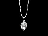 Star Wars™ Fine Jewelry Grogu™ White Diamond & Mother-Of-Pearl Rhodium Over Silver Pendant 0.25ctw