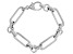 Judith Ripka Verona Rhodium Over Sterling Silver Oval Link Bracelet