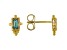 Judith Ripka 0.43ctw Sky Blue Cubic Zirconia 14k Yellow Gold Clad Stud Earrings