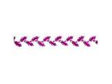 12 CT TGW Created Pink Sapphire Bracelet in Sterling Silver