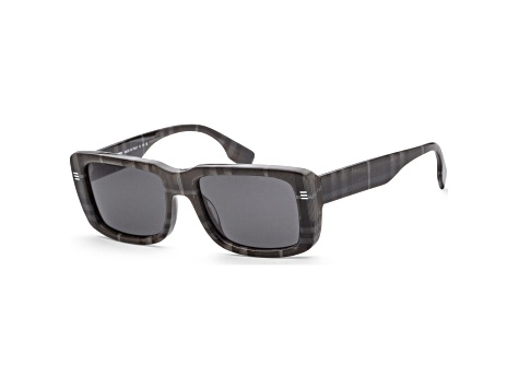 Burberry Men's Jarvis 55mm Charcoal Check Sunglasses | BE4376U-380487