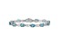 Rhodium Over 14k White Gold Blue Topaz and Diamond Bracelet