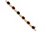 14K Two-tone Gold with Rhodium Over 14k Yellow Gold Garnet and Diamond Bracelet