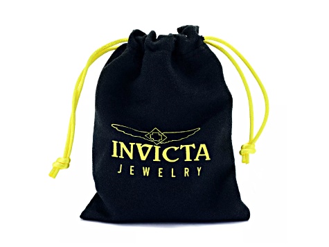 Invicta Jewelry Men's Lapis Lazuli Stone and Yellow Steel Bead Adjustable Bracelet (8mm)