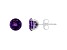 6mm Round Amethyst Rhodium Over Sterling Silver Stud Earrings