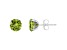 6mm Round Peridot Rhodium Over Sterling Silver Stud Earrings