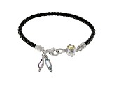 Judith Ripka 3.68ctw Yellow Bella Luce Diamond Simulant Rhodium Over Silver Braided Bracelet