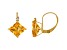 10K Yellow Gold Citrine and Diamond Princess Leverback Earrings 2.25ctw
