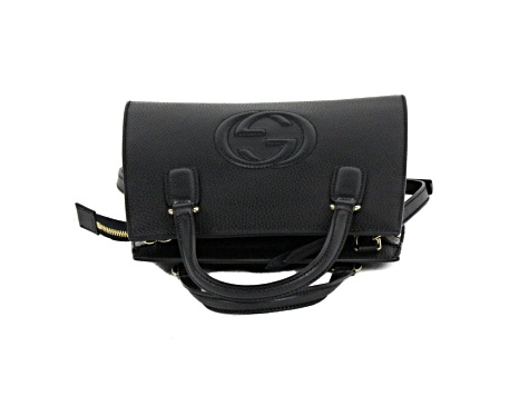 【GUCCI】テクスチャードレザー ミニポーチ Gucci Soho Leather Tote Crossbody Bag Black - 12HXRA | JTV