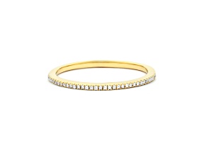 Diamond Accent 14K Yellow Gold Over Sterling Silver For All Eternity Stackable Ring