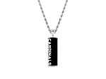 NFL Arizona Cardinals Unisex Onyx and 0.10ctw Diamond Sterling Silver Pendant With 18" Chain