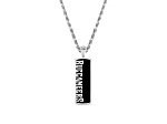 NFL Tampa Bay Buccaneers Unisex Onyx and 0.10ctw Diamond Sterling Silver Pendant With 18" Chain