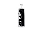 NFL Philadelphia Eagles Unisex Onyx and 0.10ctw Diamond Sterling Silver Pendant With 18" Chain