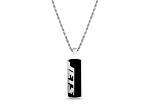 NFL New York Jets Unisex Onyx and 0.10ctw Diamond Sterling Silver Pendant With 18" Chain