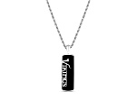 NFL Minnesota Vikings Unisex Onyx and 0.10ctw Diamond Sterling Silver Pendant With 18" Chain