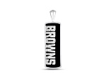 NFL Cleveland Browns Unisex Onyx and 0.10ctw Diamond Sterling Silver Pendant With 18" Chain