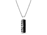 NFL Dallas Cowboys Unisex Onyx and 0.10ctw Diamond Sterling Silver Pendant With 18" Chain