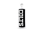 NFL Indianapolis Colts Unisex Onyx and 0.10ctw Diamond Sterling Silver Pendant With 18" Chain