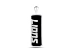 NFL Detroit Lions Unisex Onyx and 0.10ctw Diamond Sterling Silver Pendant With 18" Chain