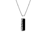 NFL Baltimore Ravens Unisex Onyx and 0.10ctw Diamond Sterling Silver Pendant With 18" Chain