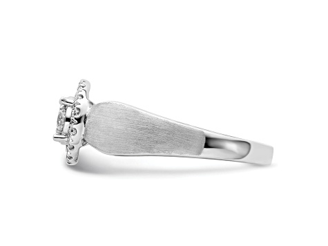 Rhodium Over 14K White Gold Lab Grown Diamond VS/SI GH, Cluster Ring 0.497ctw