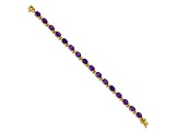 14k Yellow Gold Amethyst Bracelet