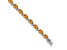 Rhodium Over 14k White Gold Citrine Bracelet