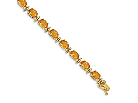 14k Yellow Gold Citrine Bracelet