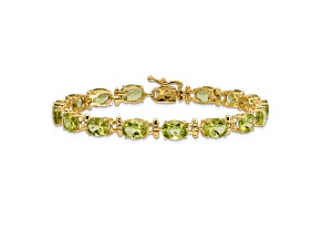 14k Yellow Gold Peridot Bracelet