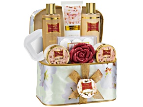 Lovery Bath And Body Gift Basket - Honey Almond - Home Spa Set- 14pc