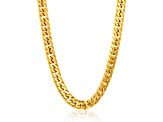 Invicta Jewelry Double Curb Yellow Plated Steel Necklace (11.5mm) - 24"