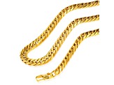 Invicta Jewelry Double Curb Yellow Plated Steel Necklace (11.5mm) - 24"