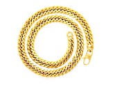 Invicta Jewelry Double Curb Yellow Plated Steel Necklace (11.5mm) - 24"