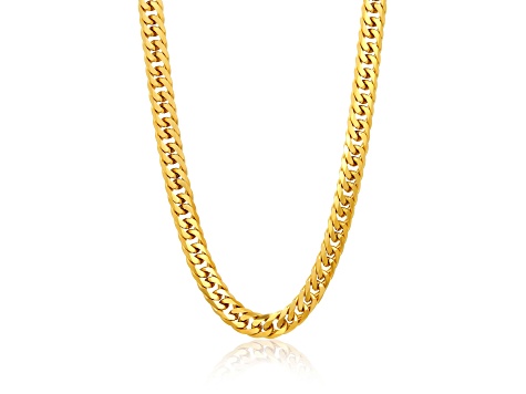 Invicta Jewelry Double Curb Yellow Plated Steel Necklace (11.5mm) - 24"