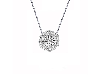 Picture of 0.15ctw Diamond Cluster Pendant in 14k White Gold