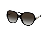 Coach Women's Fashion 57mm Solid Black Sunglasses | HC8303BF-50028G