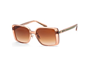 Coach Women's Fashion 56mm Transparent Saddle Sunglasses|HC8375-574974-56